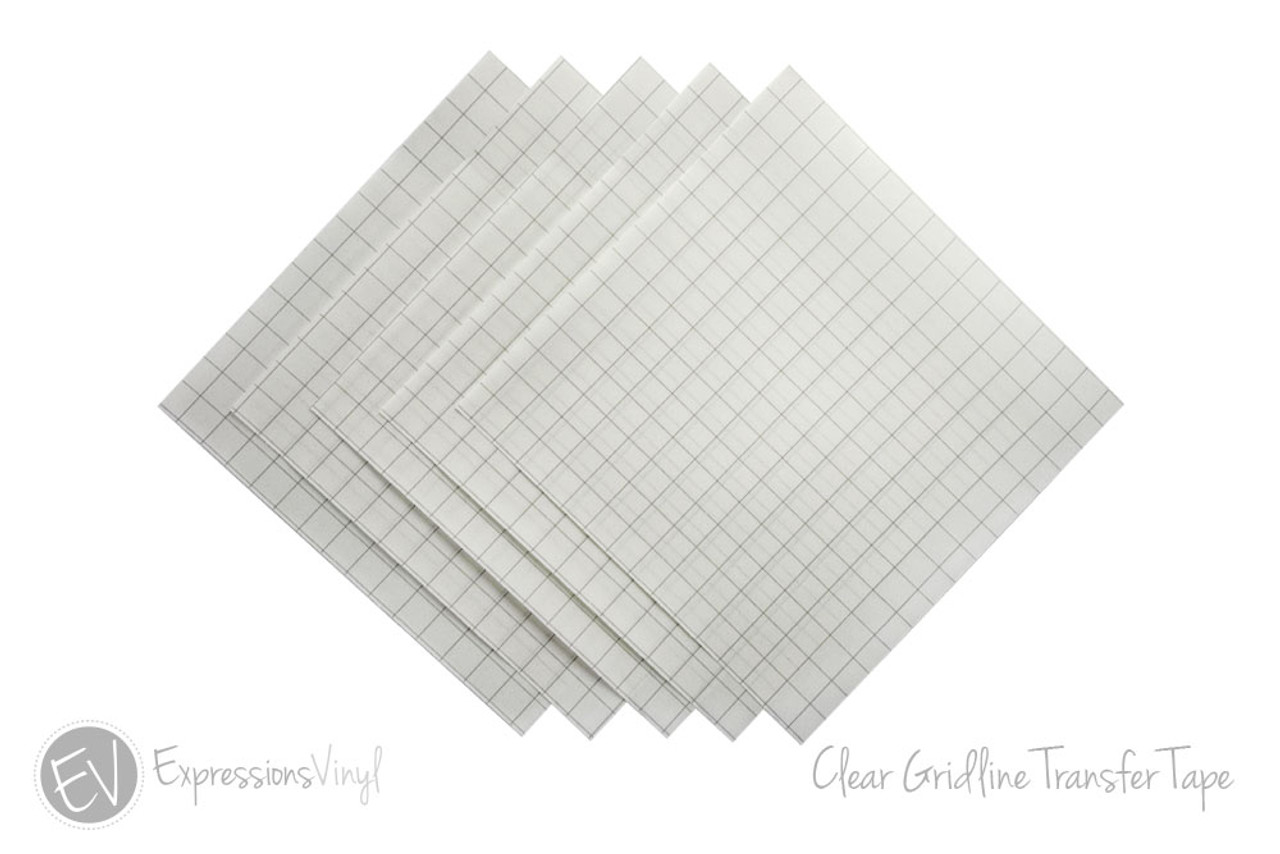 Gridlined Clear Transfer Tape Sheet