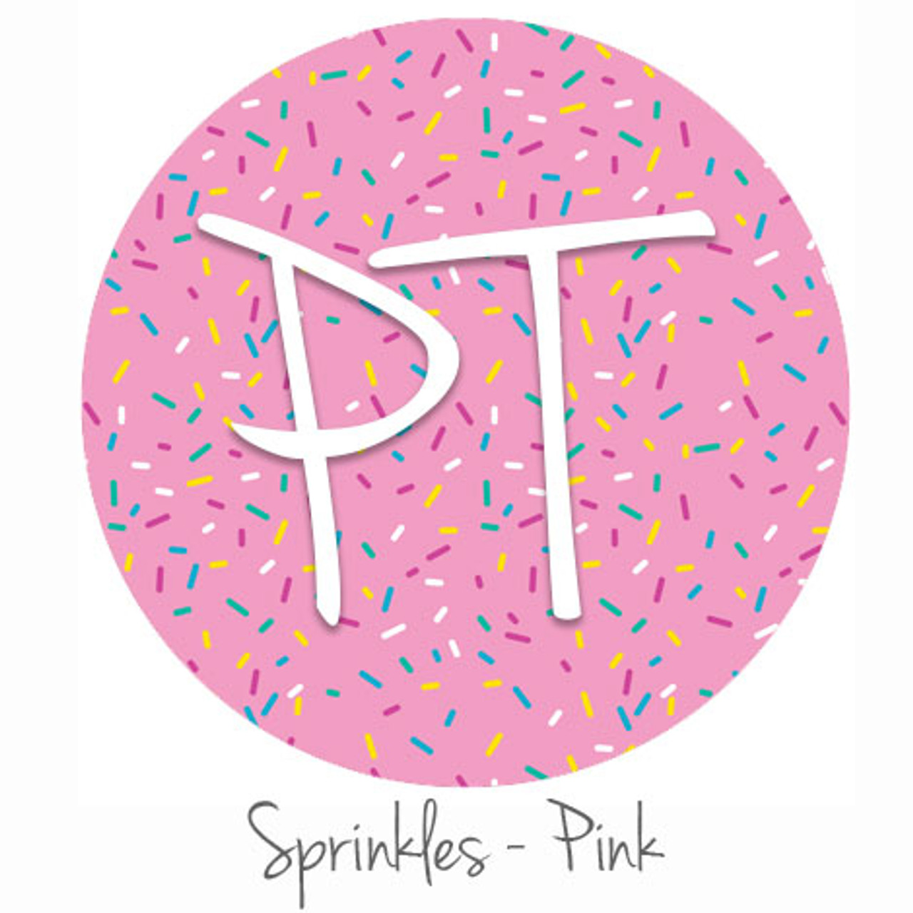 12x12 Permanent Patterned Vinyl - Sprinkles-Pink