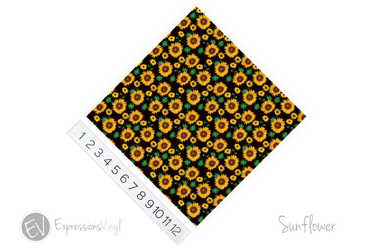 Yellow Blooms Pattern Vinyl, Printed Vinyl, Adhesive Vinyl, Heat Transfer  Vinyl, Pattern Heat Transfer, Printed HTV or ADHESIVE, Iron 