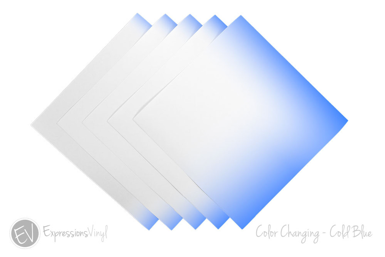 Color Changing Vinyl - Cold Blue - 12x12 Sheet - Expressions Vinyl