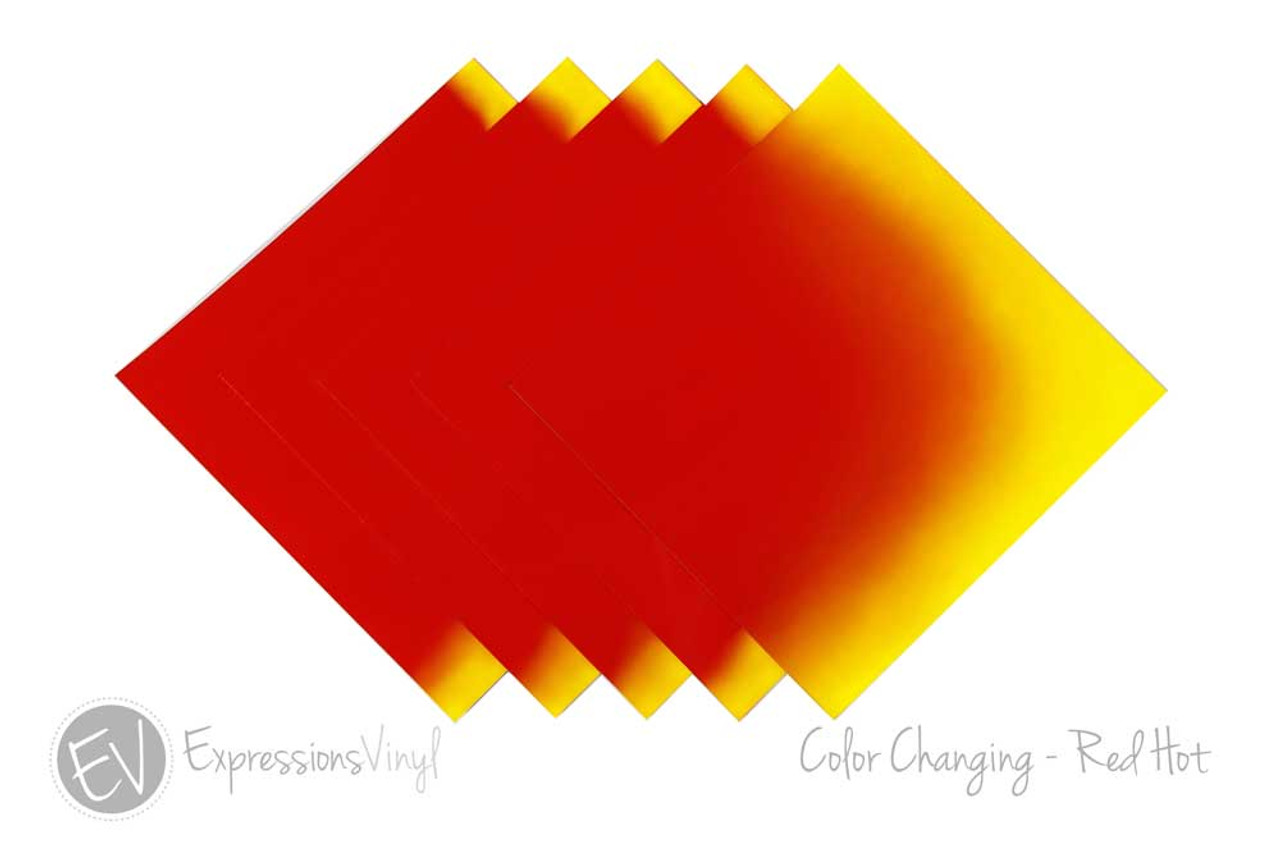 Color Changing Vinyl - Red Hot - 12x12 Sheet - Expressions Vinyl