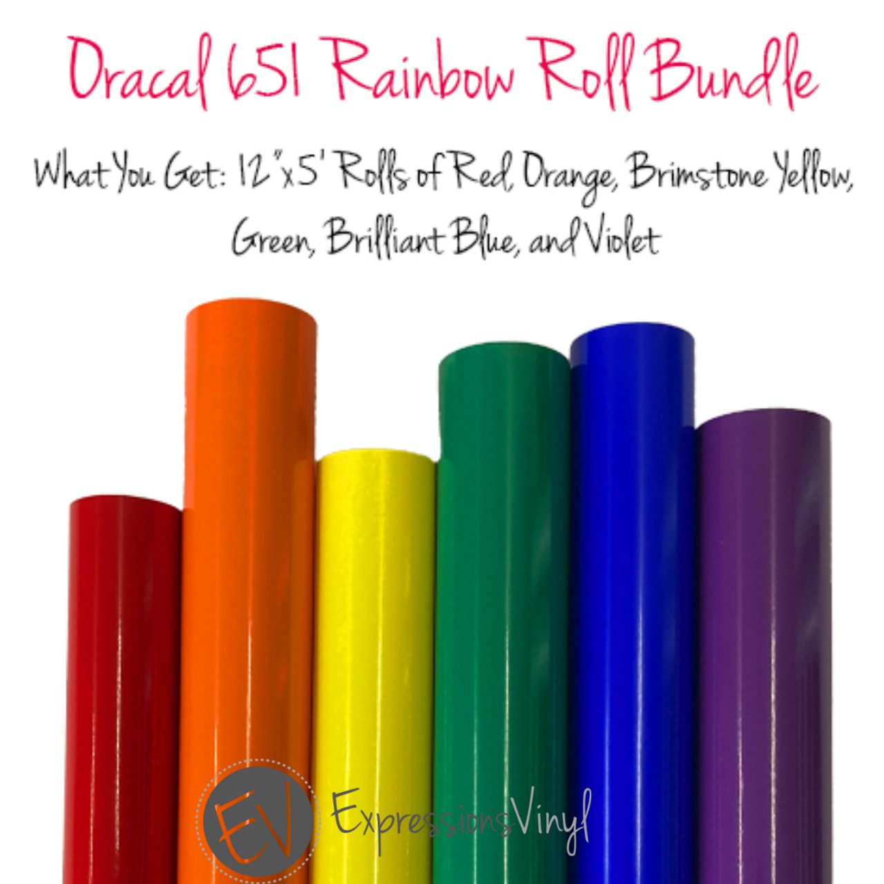 Oracal 651 Rainbow 5ft. Roll Bundle