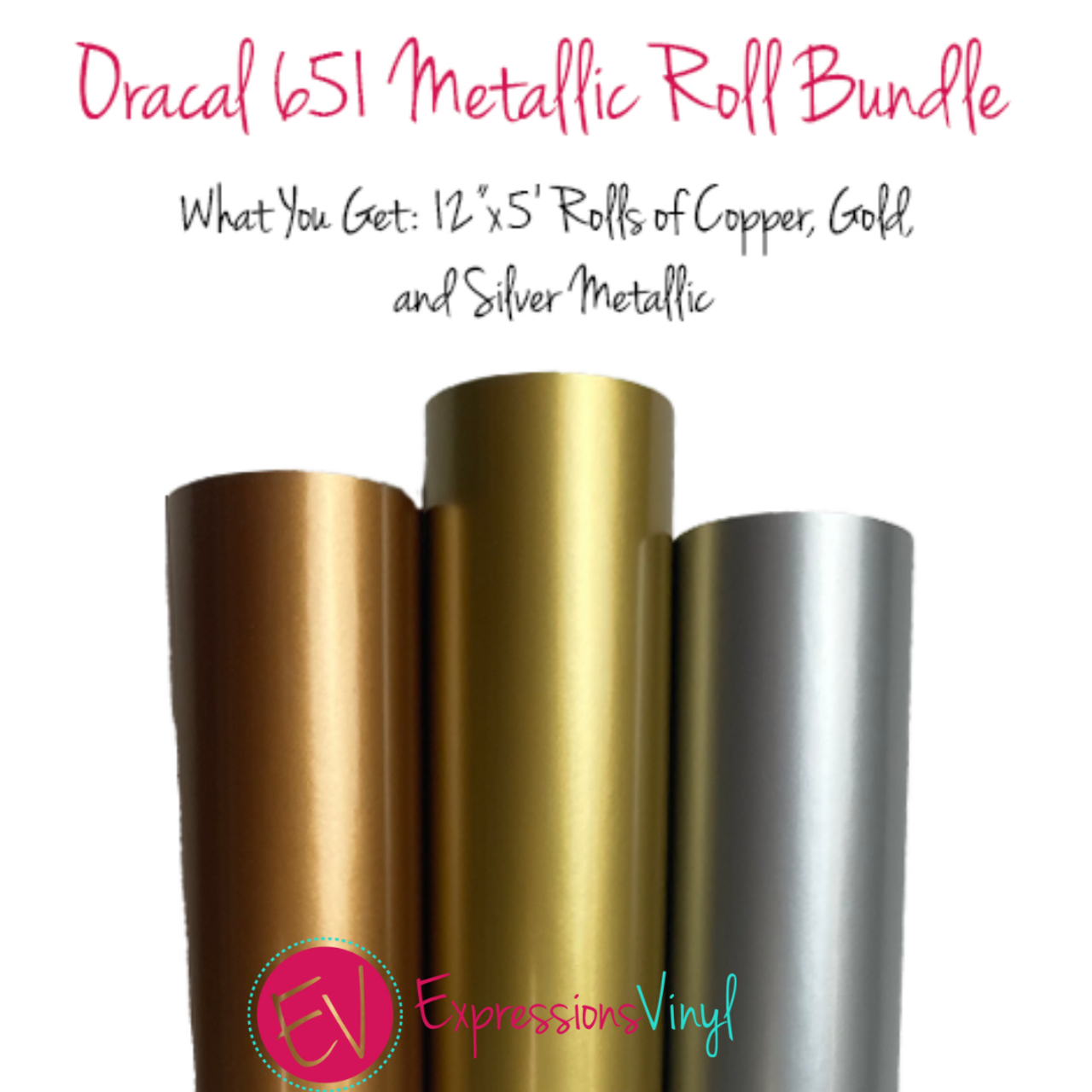 Oracal 651 Metallic 5ft. Roll Bundle