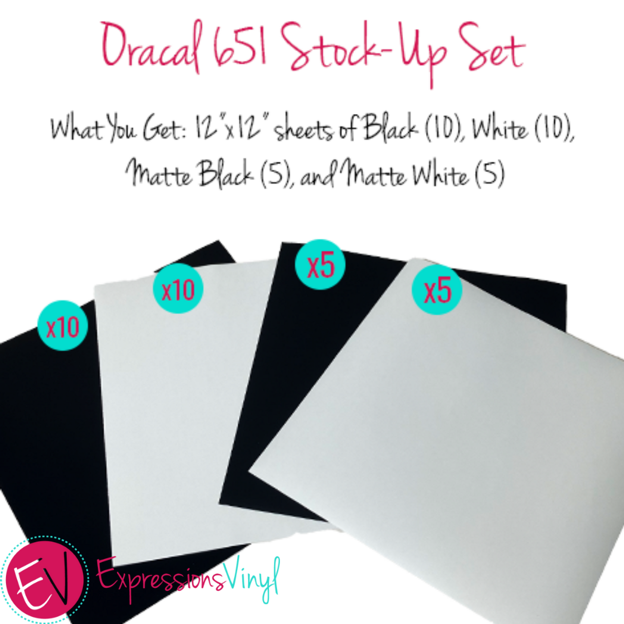 Oracal 651 Stock Up Set (Includes 30 12 Sheets!)