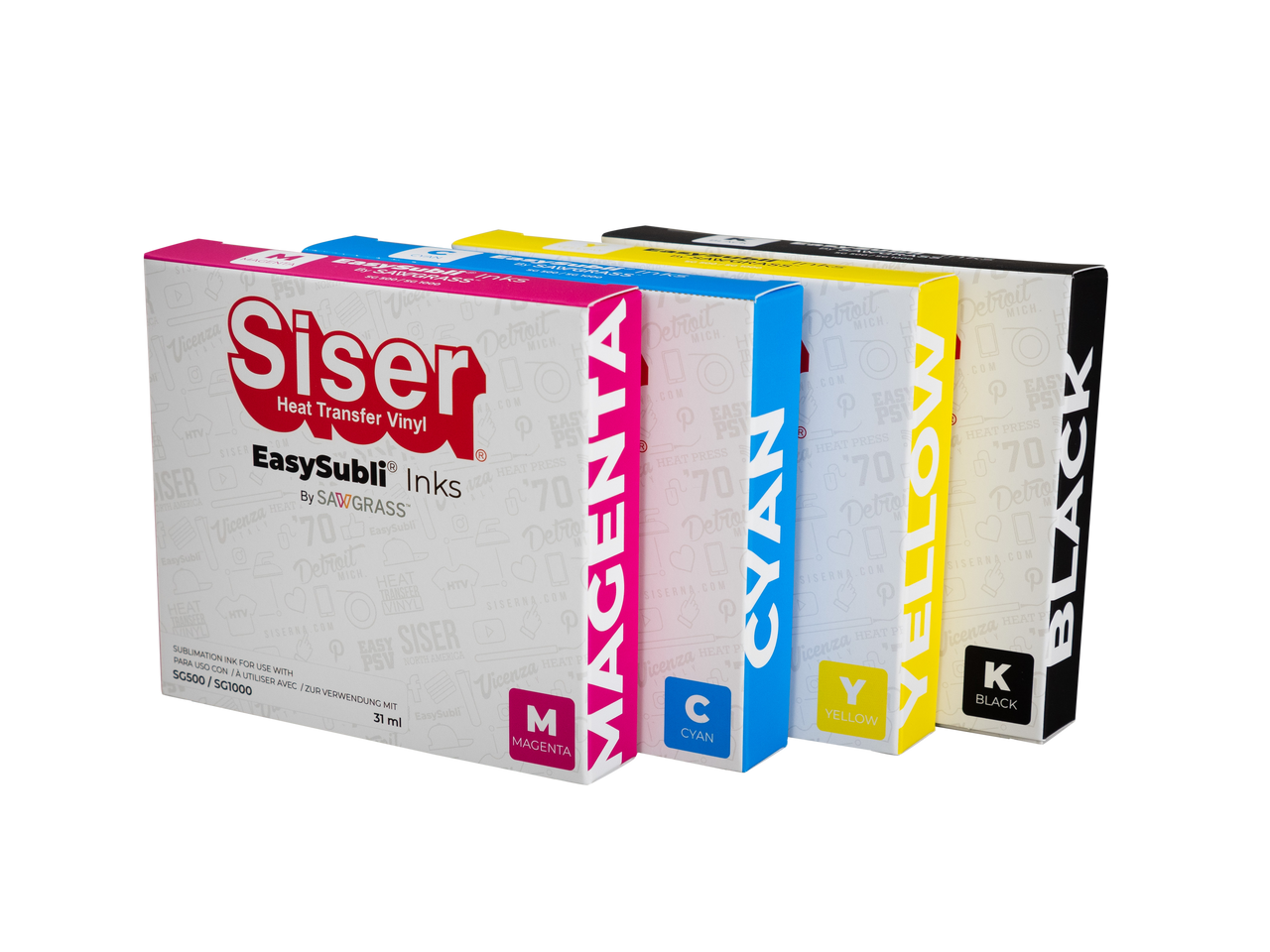 Siser EasySubli UHD ink cartridges for Sawgrass SG500 & SG1000 - FULL SET