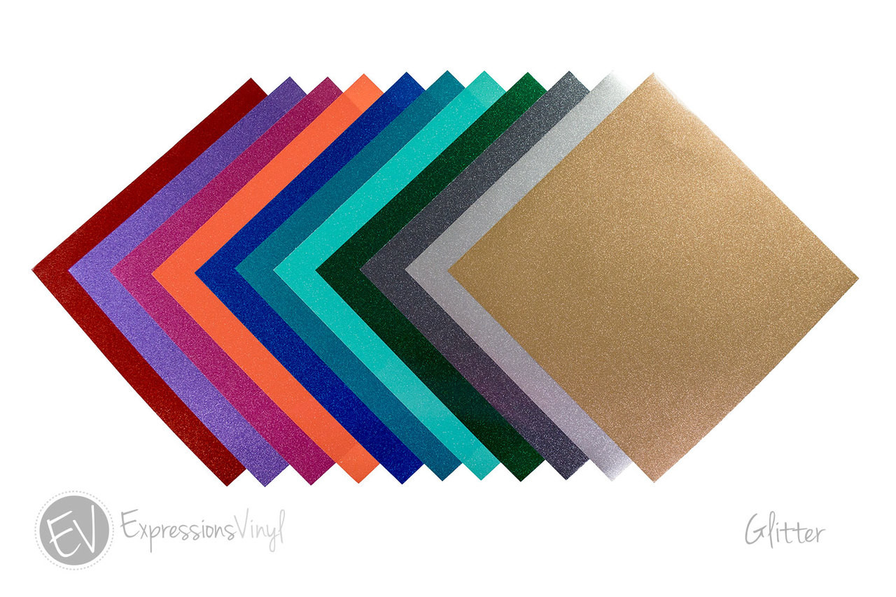 Adhesive Vinyl Sheets & Rolls - Permanent Adhesive Vinyl - Glitter -  Expressions Vinyl