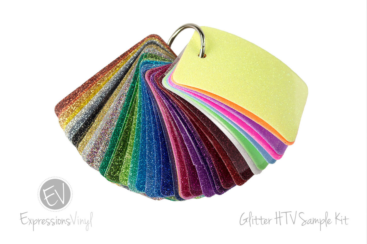 Siser Glitter Heat Transfer Vinyl, 10 x 12 Sheets, 12 Pack - Top Colors 