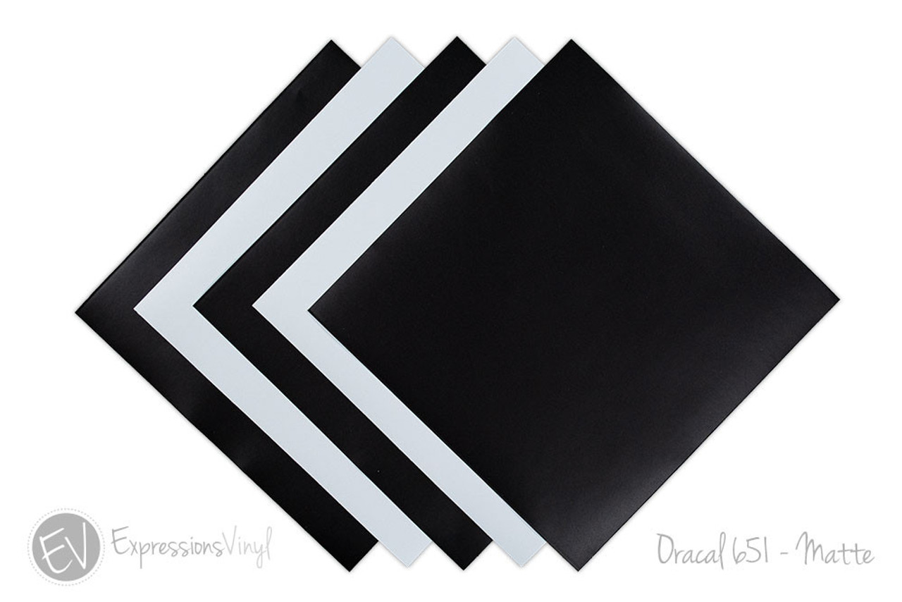 Oracal 651 Matte (Black/White) 12x24 Sheet - Expressions Vinyl