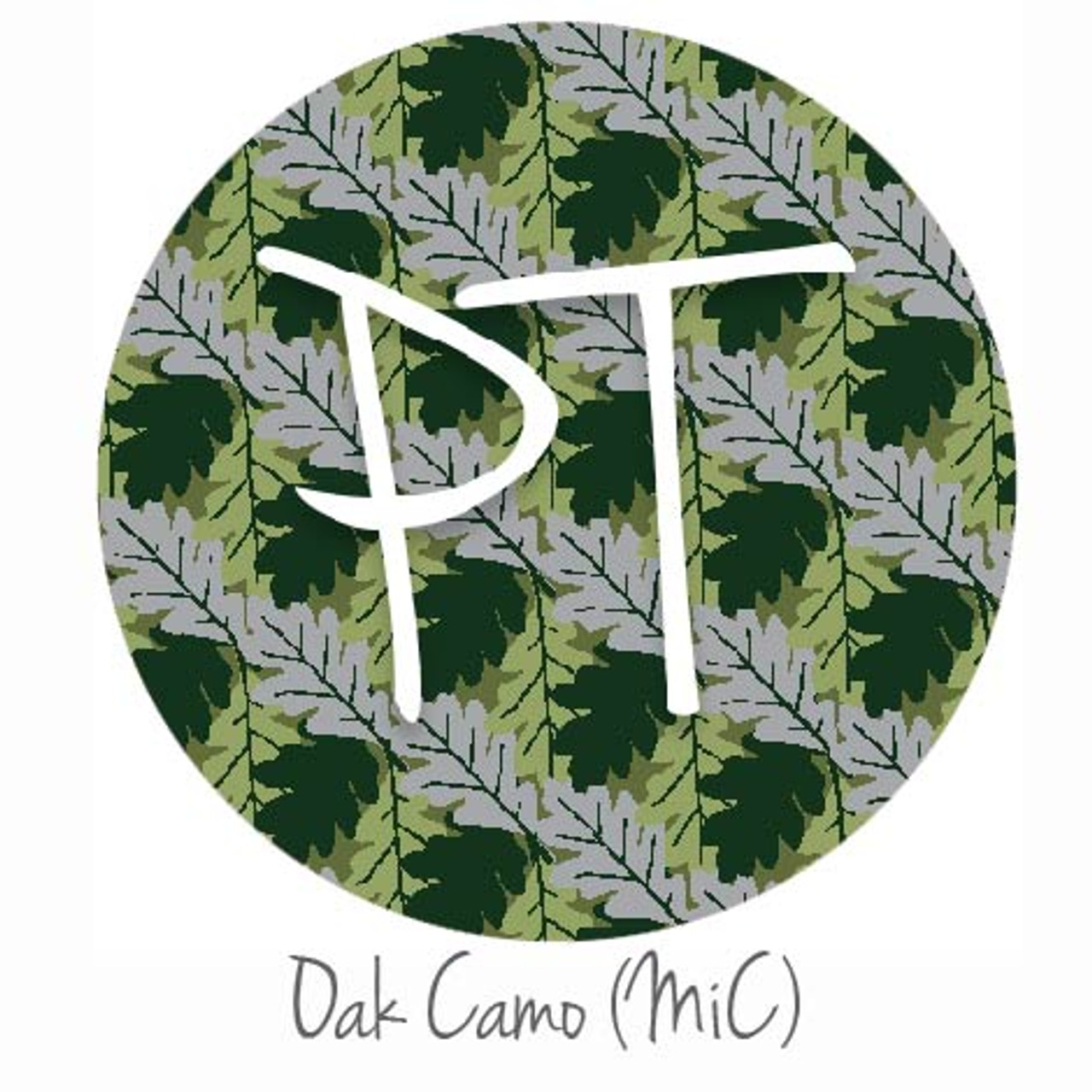 12x12 Permanent Patterned Vinyl - Camo Green