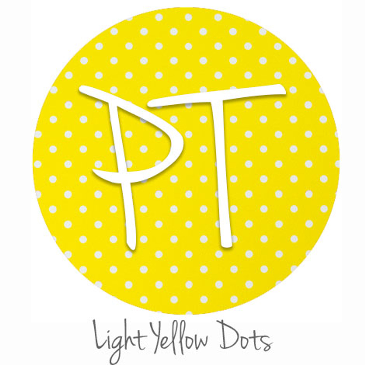 12x12 Permanent Patterned Vinyl - Dots - Light Yellow