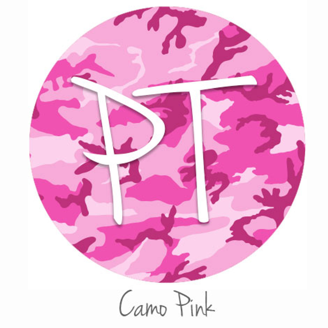 12x12 Patterned Heat Transfer Vinyl - Camo - Pink - Expressions