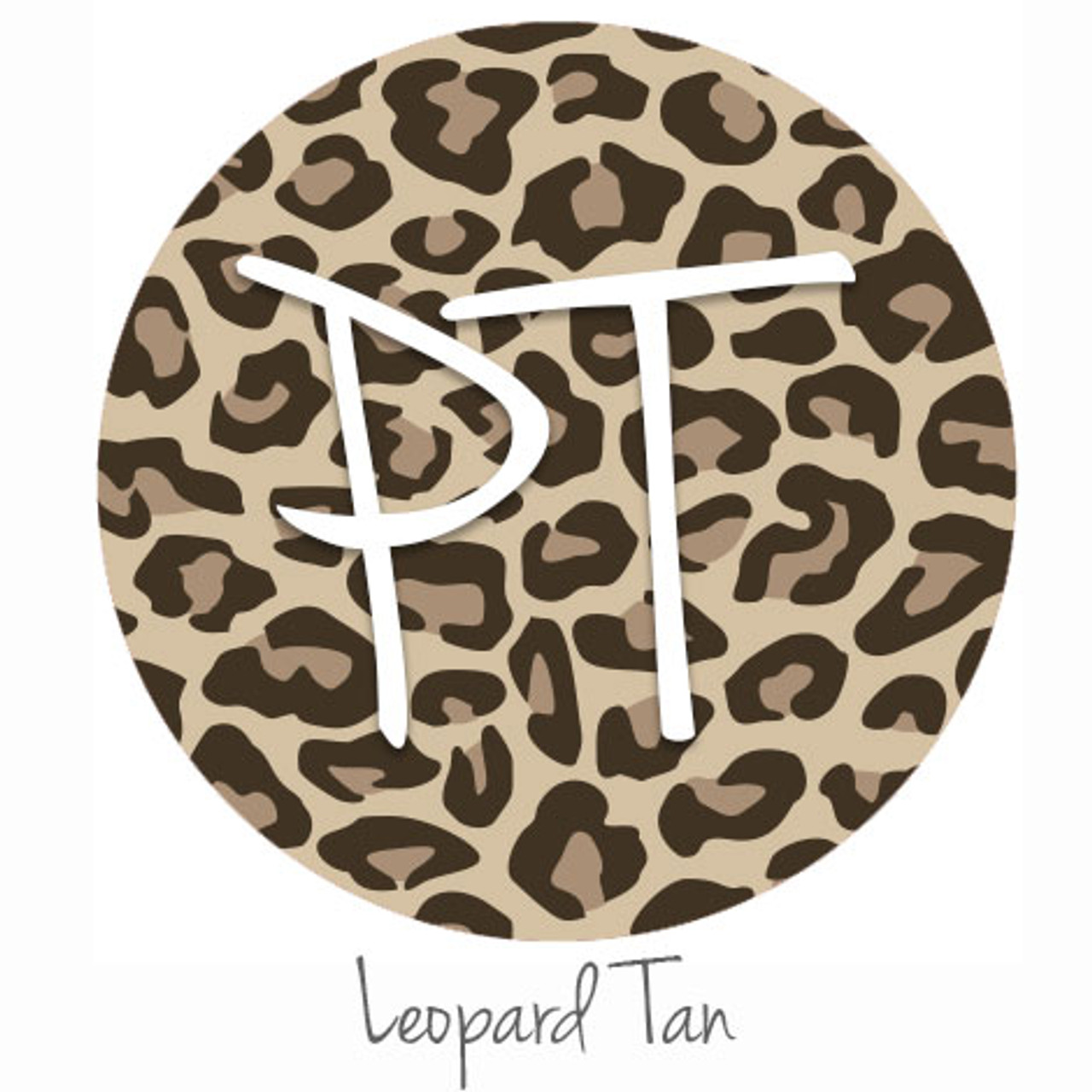 12x12 Patterned Heat Transfer Vinyl - Leopard Tan - Expressions
