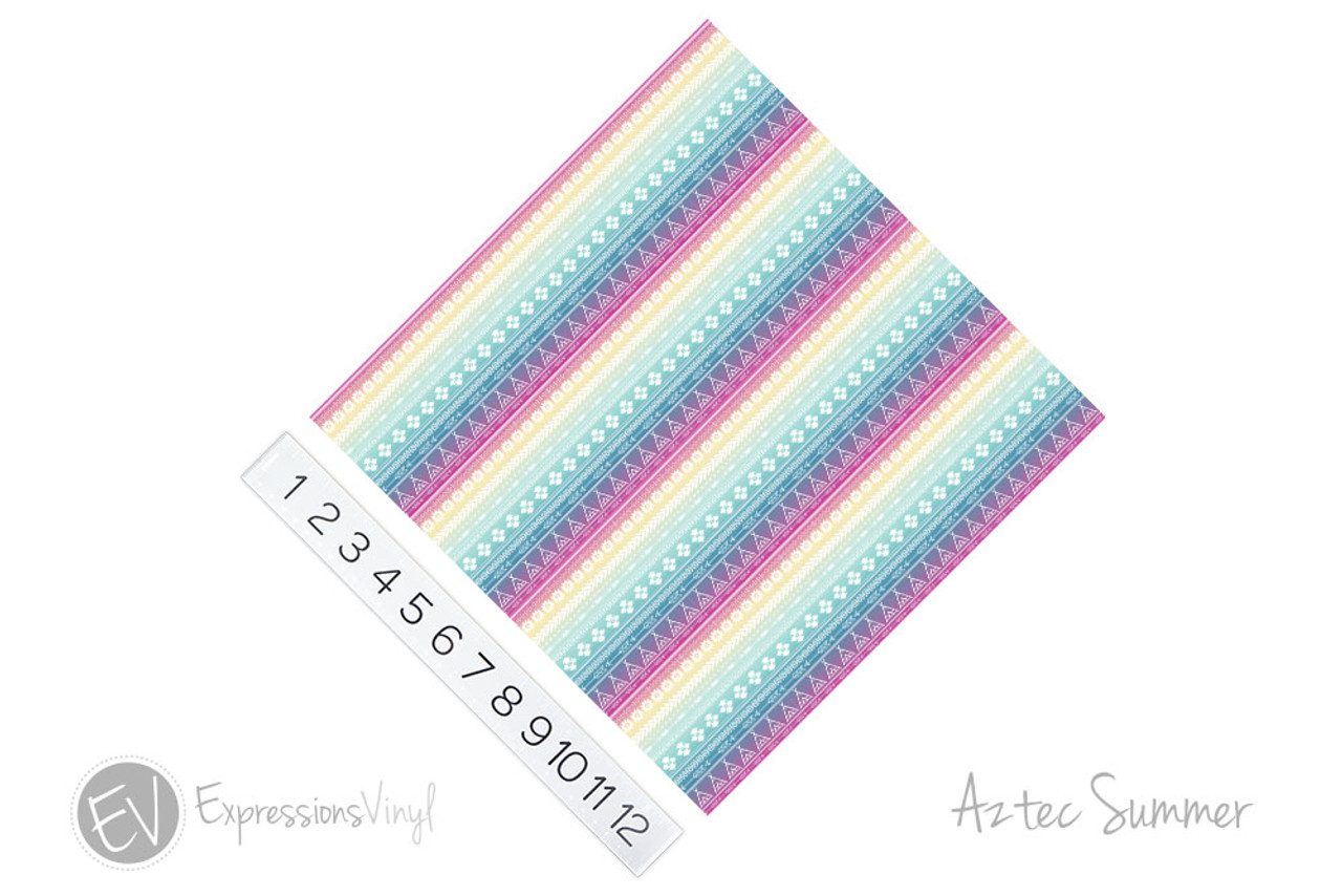 12x12 Patterned Heat Transfer Vinyl - Rainbow 2