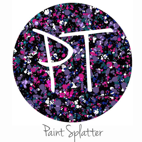 12"x12" Patterned Heat Transfer Vinyl Paint Splatter Expressions Vinyl
