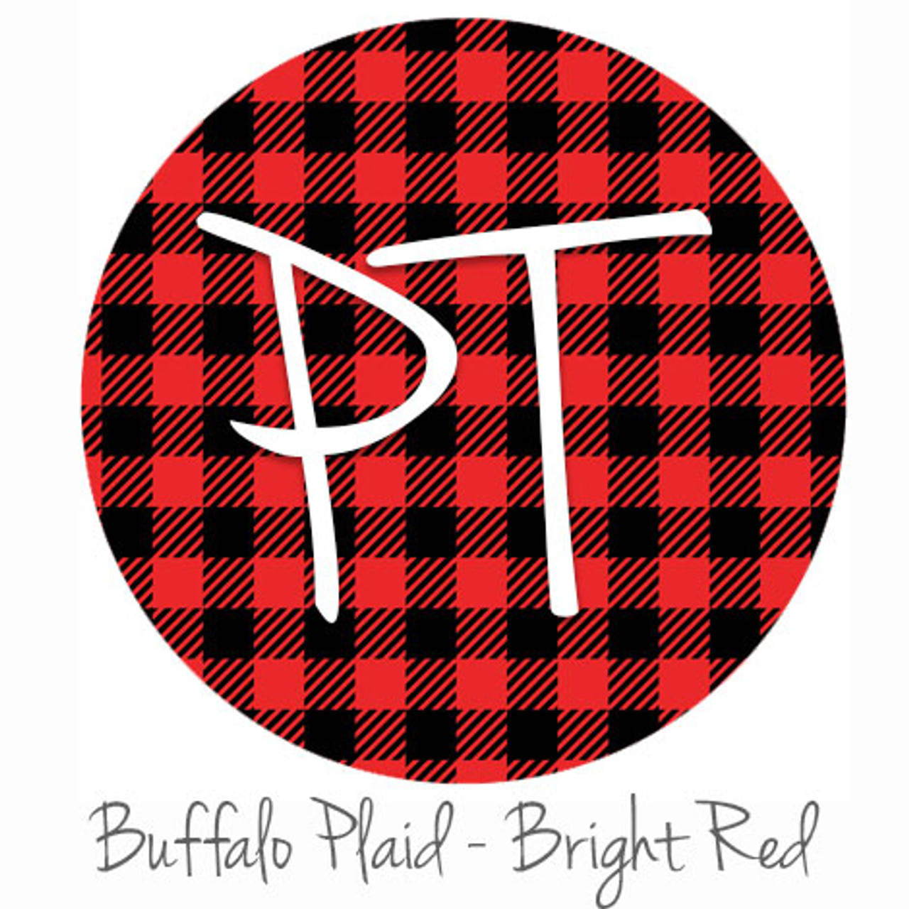 12x12 Permanent Patterned Vinyl - Buffalo Plaid - Bright Red -  Expressions Vinyl