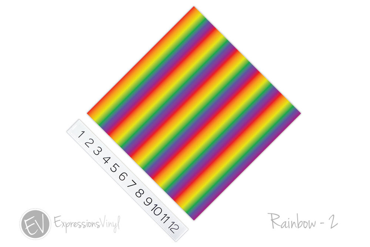 Rainbow Hearts Pattern Vinyl & HTV - Black, Outdoor Adhesive Vinyl or Heat  Transfer Vinyl