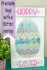 Printable Vinyl Easter Decor with Glitter!