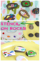 Vinyl Stencils on Rocks