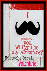 Mustache Decal Valentine