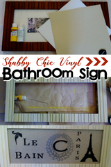 Shabby Chic Vinyl Bathroom Sign