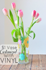 Spring Vase With Easy Vinyl Flowers