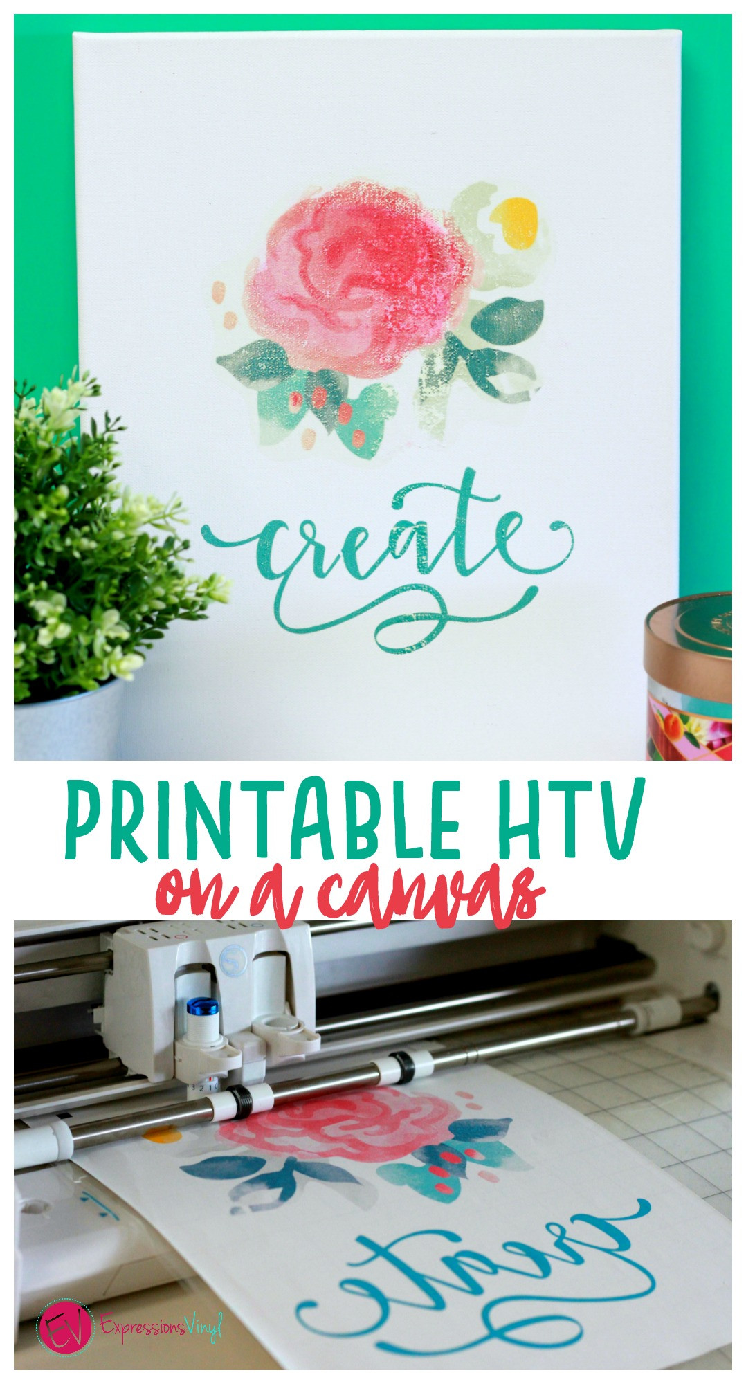 Printable HTV on canvas Expressions Vinyl