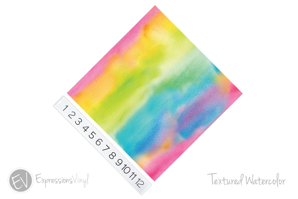 12"x12" Permanent Patterned Vinyl Watercolor 2 Expressions Vinyl