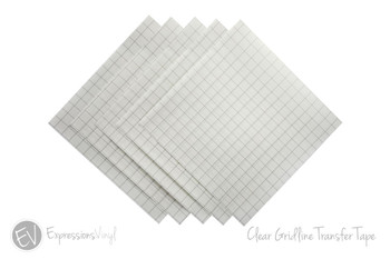 Gridlined Clear Transfer Tape Sheet