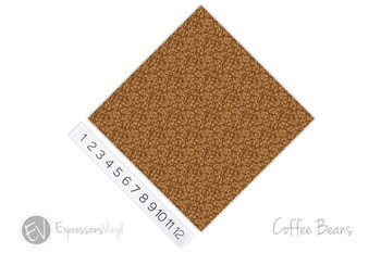 12"x12" Patterned Heat Transfer Vinyl - Coffee Beans