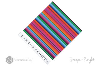 12"x12" Permanent Patterned Vinyl - Serape Blanket - Bright