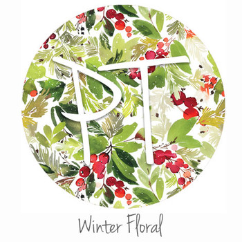 12"x12" Permanent Patterned Vinyl - Winter Floral