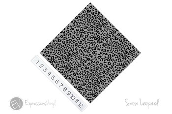 12"x12" Permanent Patterned Vinyl - Snow Leopard
