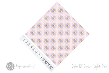 12x12 Permanent Patterned Vinyl - Sprinkles-Pink - Expressions Vinyl