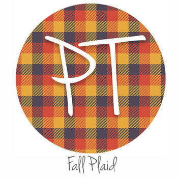 12"x12" Permanent Patterned Vinyl - Fall Plaid