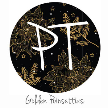 Golden Poinsettias - Heat Transfer