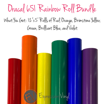 Oracal 651 Rainbow 5ft. Roll Bundle