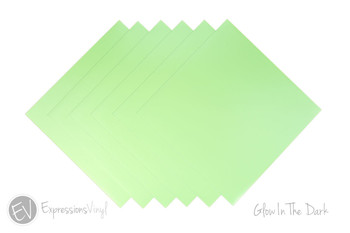 Glow in the Dark Vinyl 12"x12" Sheets