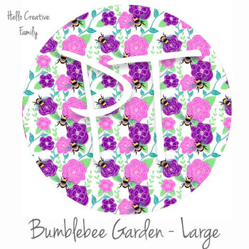 12"x12" Permanent Patterned Vinyl - Bumblebee Garden Large (Hello Creative Family)