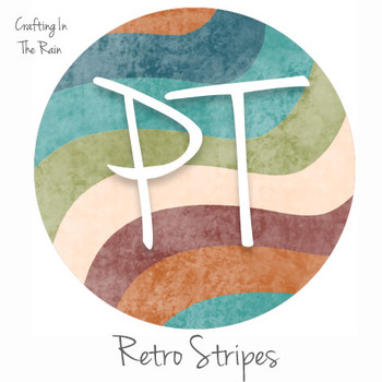 12" x 12" Permanent Patterned Vinyl -Retro Stripes