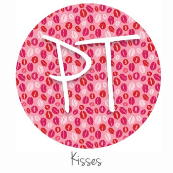 12" x 12" Permanent Patterned Vinyl - Kisses