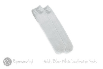 White Sublimation Socks - 2 Pairs