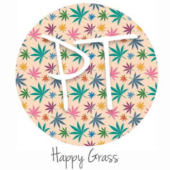 12" x 12" Patterned Heat Transfer - Happy Grass