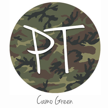 12"x12" Permanent Patterned Vinyl - Camo Green