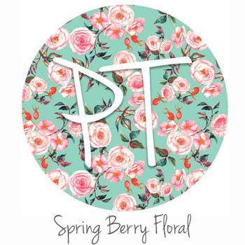 12"x12" Permanent Patterned Vinyl - Spring Berry Floral