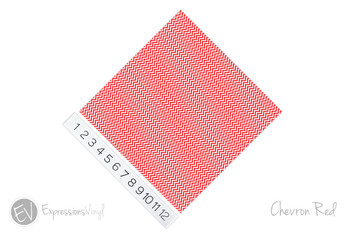 12"x12" Patterned Heat Transfer Vinyl - Chevron Red