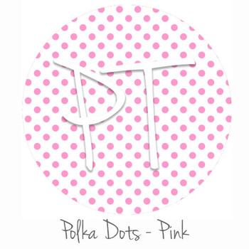 12"x12" Patterned Heat Transfer Vinyl - Polka Dots Pink