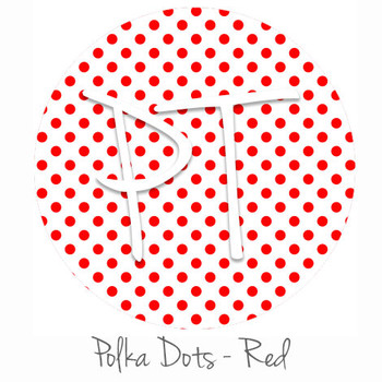 12"x12" Patterned Heat Transfer Vinyl - Polka Dots Red