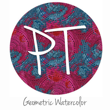 12"x12" Patterned Heat Transfer Vinyl - Geometric Watercolor