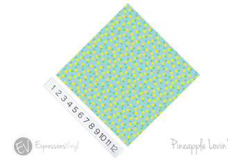 12"x12" Permanent Patterned Vinyl - Pineapple Lovin'