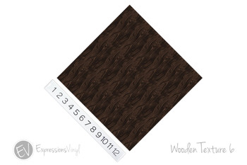 12"x12" Patterned Heat Transfer Vinyl - Wooden Texture 6